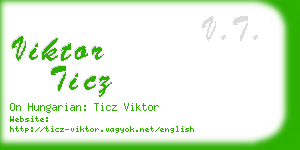 viktor ticz business card